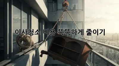 이사청소, 비용 똑똑하게 줄이기!